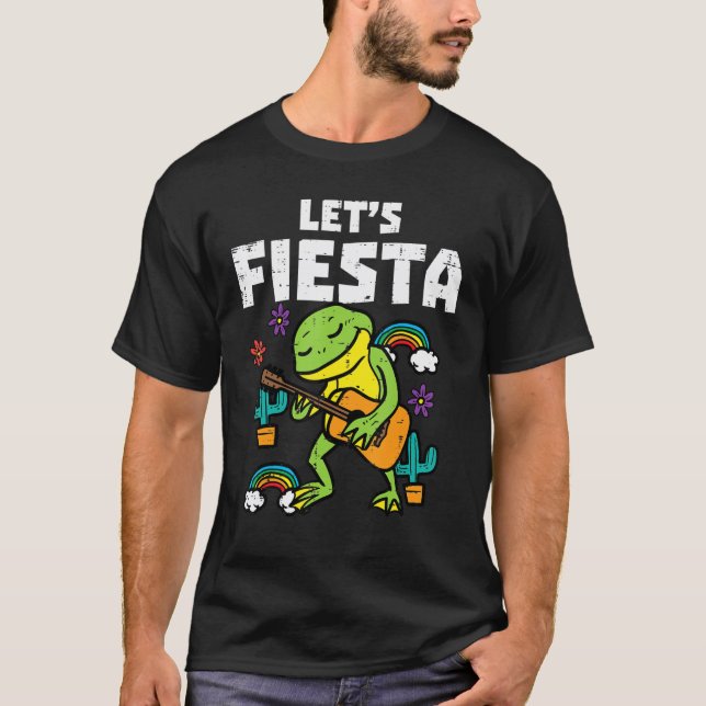 Camiseta Vamos Fiesta Sapo Violão Cinco De Mayo Mexi (Frente)