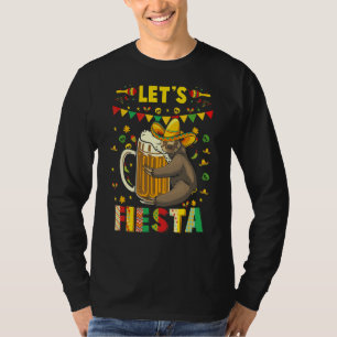 Camiseta Vamos Fiesta Sloth Beer Bebendo Cinco De Drinko