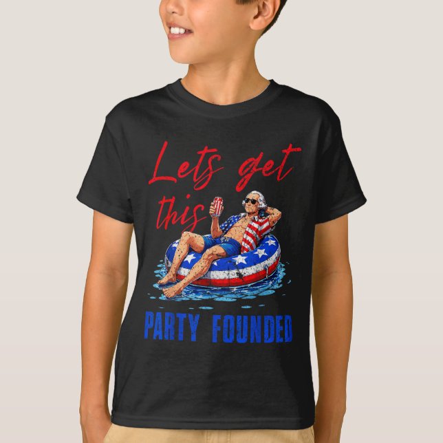 Camiseta Vamos Fundar Este Pool Float De Festa EUA 4º De (Frente)