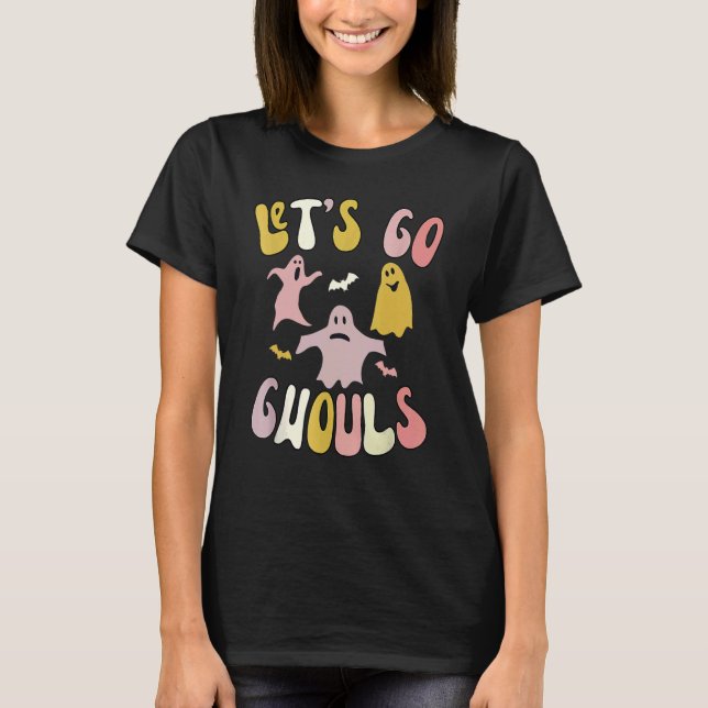 Camiseta Vamos Ghouls Groovy Halloween Ghost Essential (Frente)