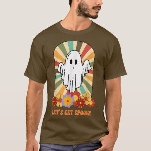 Camiseta Vamos Ghouls Groovy Vibes Floral Fantasma H