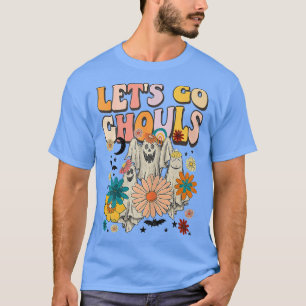 Camiseta Vamos Ghouls Halloween Fantasma Groovy Retro 70s H