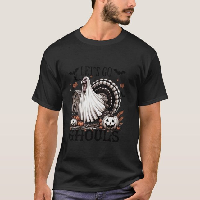 Camiseta Vamos Ghouls Turquia Festa de Halloween Figurume T (Frente)