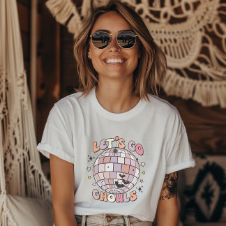 Camiseta Vamos Ghout, Bola de Disco Rosa Bonita, Dia das Br