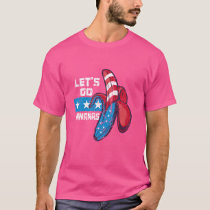 Camiseta Vamos Go Bananas US Flag Funny Grunge M