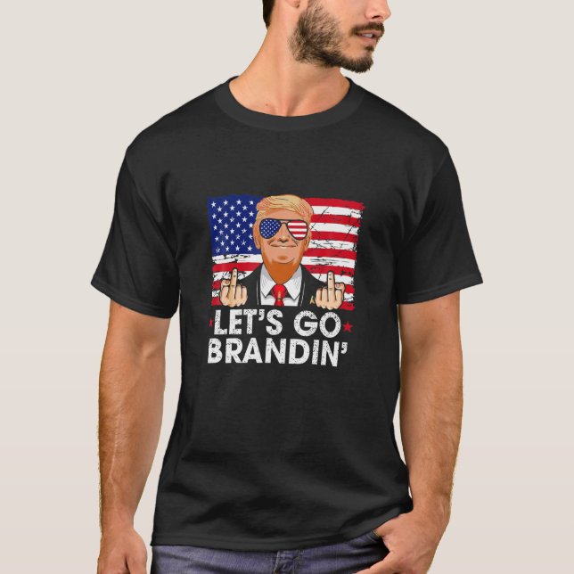 Camiseta Vamos Go Brandin Engraçado Anti Joe Biden Costume (Frente)