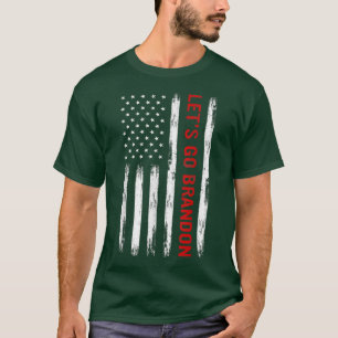 Camiseta Vamos Go Brandon American Flag Engrenado Meme S