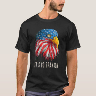 Camiseta Vamos Go Brandon Eagle Head Com Licença Americana