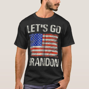 Camiseta Vamos Go Brandon EUA Flag Zip