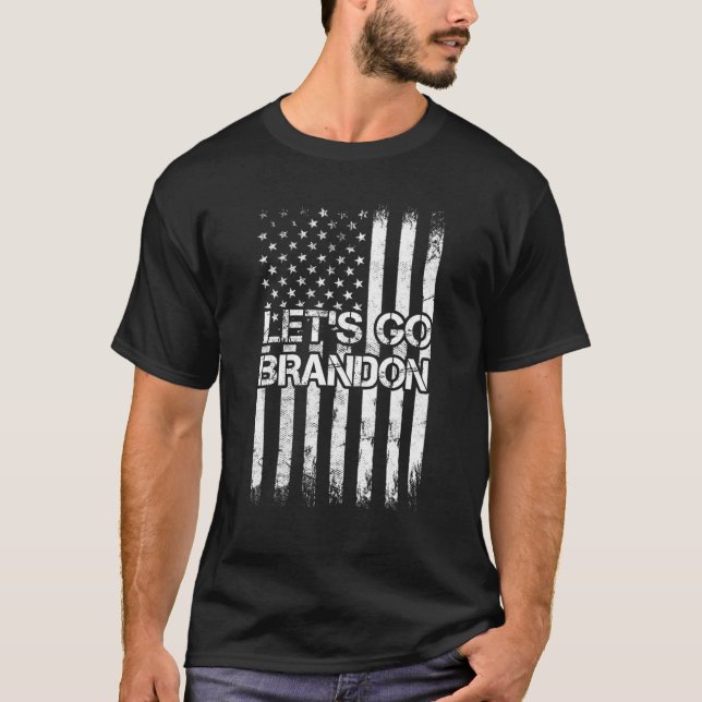 Camiseta Vamos Go Brandon Joe Biden Chant Impeach Biden EUA (Frente)