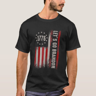 Camiseta Vamos Go Brandon Retro Branson EUA Flag Vintage