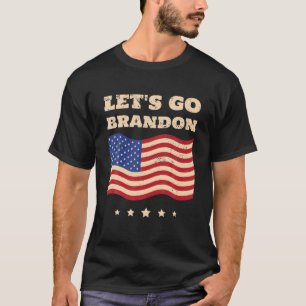 Camiseta Vamos Go Brandon US Flag Engraçado
