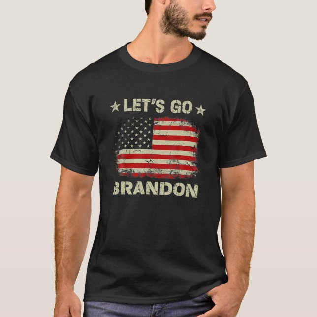 Camiseta Vamos Go Branson Brandon Conservador Anti-Liberal (Frente)