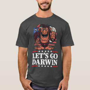 Camiseta Vamos Go Darwin EUA Flag Vintage Bigfoot Sasquatch