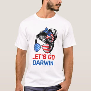Camiseta Vamos Go Darwin Women Girl deixa ir aos EUA sinali