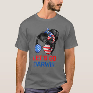 Camiseta Vamos Go Darwin Women Girl deixa ir aos EUA sinali