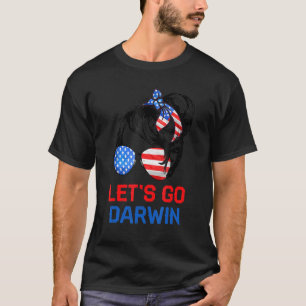 Camiseta Vamos Go Darwin Women Girl Deixa-nos ir para os EU