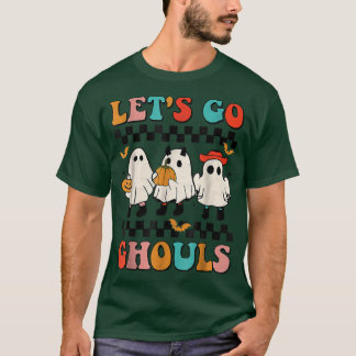Camiseta Vamos Go Ghouls Groovy Retro Spooky Season Ghost H