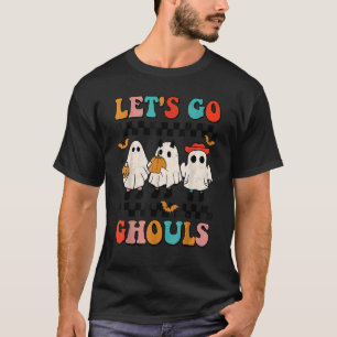 Camiseta Vamos Go Ghouls Groovy Retro Spooky Season Ghost H