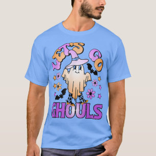 Camiseta Vamos Go Ghouls Witchy Ghost Pumpkin Halloween Vin