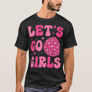 Camiseta Vamos Go Girls Bride Squad Groovy Disco Bachelore