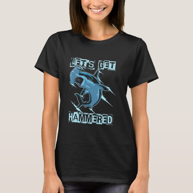 Camiseta VAMOS HAMMERED Funny Merging Hammerhead Shark (Frente)