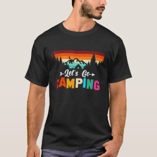 Camiseta Vamos Ir Acampando Viagem Rv Gráfico Externo Vinta
