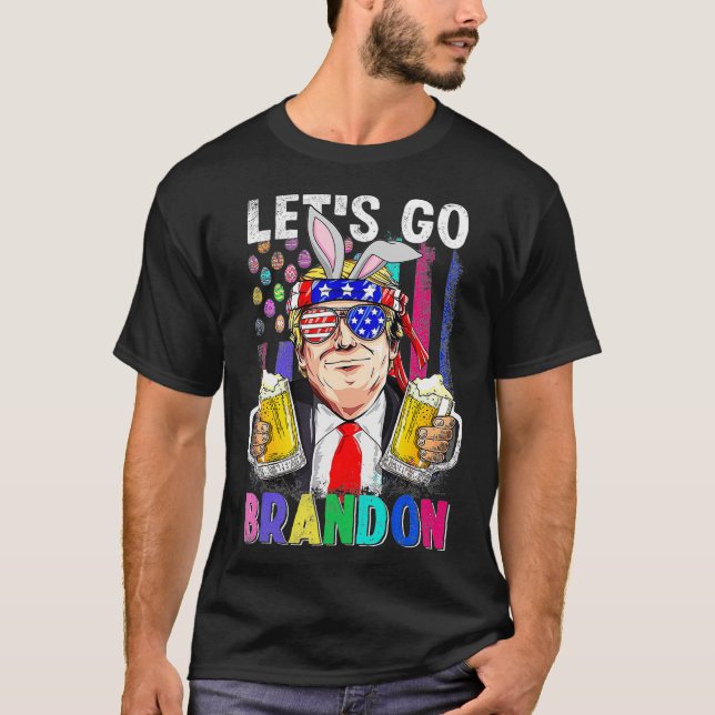 Camiseta Vamos Ir Coelhinho Brandon Felz pascoa Day Trump B (Frente)