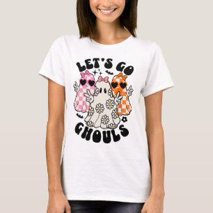 Camiseta Vamos Ir Ghouls Halloween Ghost Floral Spooky Seas