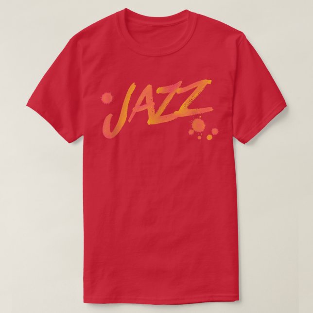 Camiseta Vamos Jazz Coisas Para Cima Retro Jazz Music March (Frente do Design)