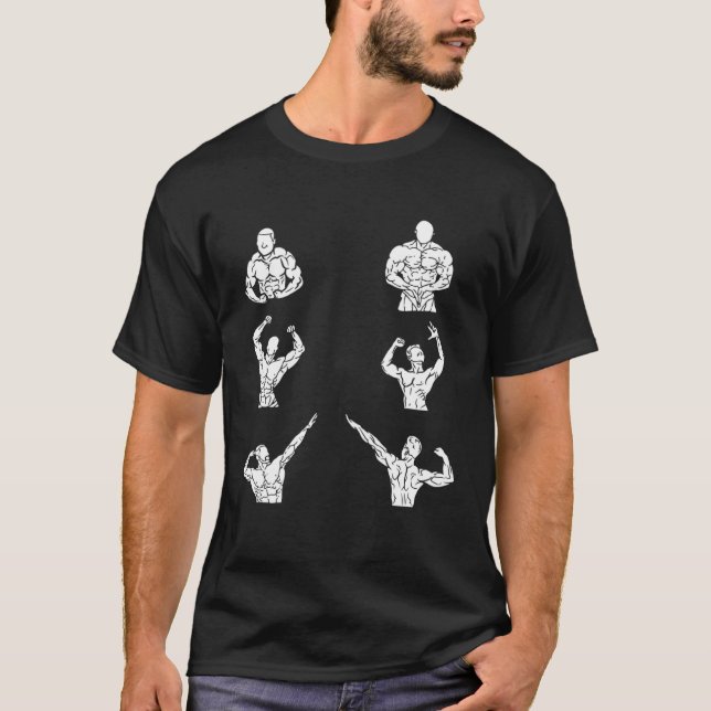 Camiseta Vamos Jim Workout Retro Flexing Gym (Frente)