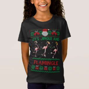 Camiseta Vamos Jingle e Flamingle - Flamingos de Natal C