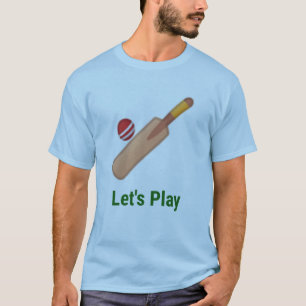 Camiseta Vamos joga críquete para homens