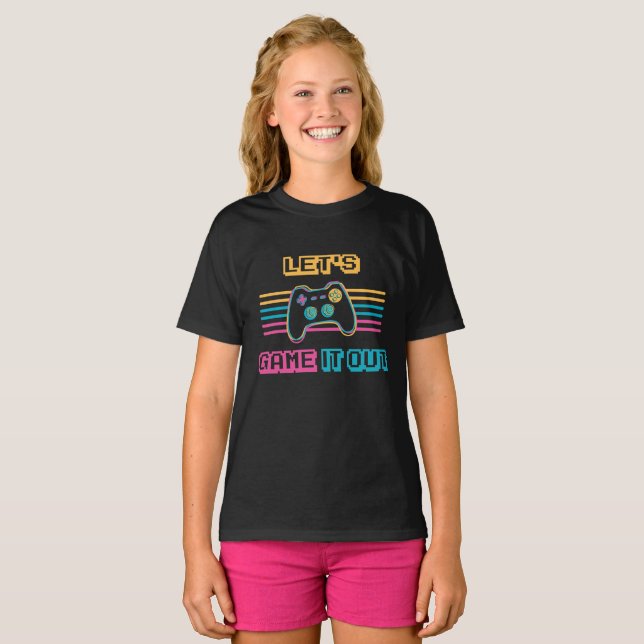 Camiseta Vamos jogar ao estilo retrô (Frente Completa)