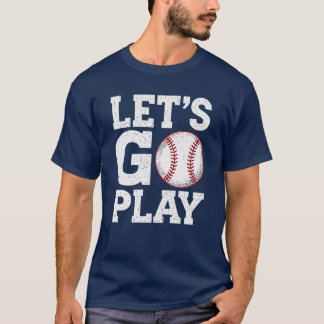 Camiseta Vamos Jogar Baseball Legal Estilo Retroativo