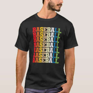 Camiseta Vamos Jogar Esporte de Bola de Beisebol Esportes E