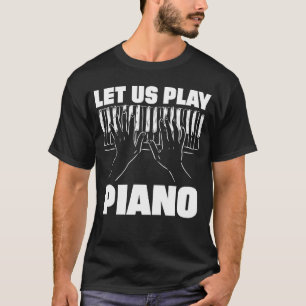 Camiseta Vamos Jogar Piano Instrumento Musical Costum