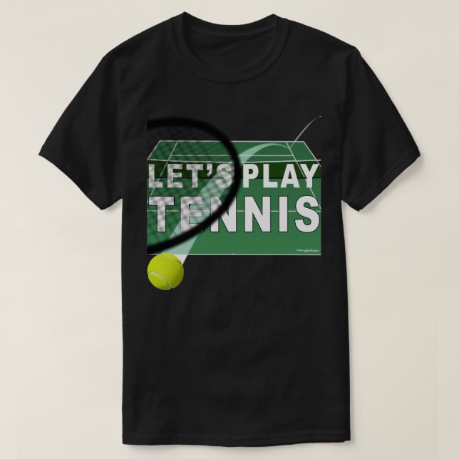 Camiseta Vamos Jogar Tênis em Quadra Dura (Frente do Design)