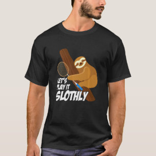 Camiseta Vamos Jogue-O Com Gráfico Mensal Jogador De Badmin
