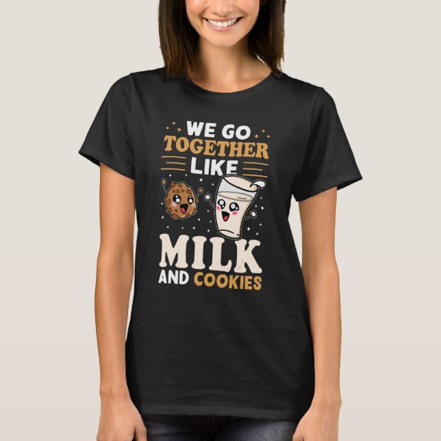 Camiseta Vamos Juntos Como Leite E Cookies (Frente)