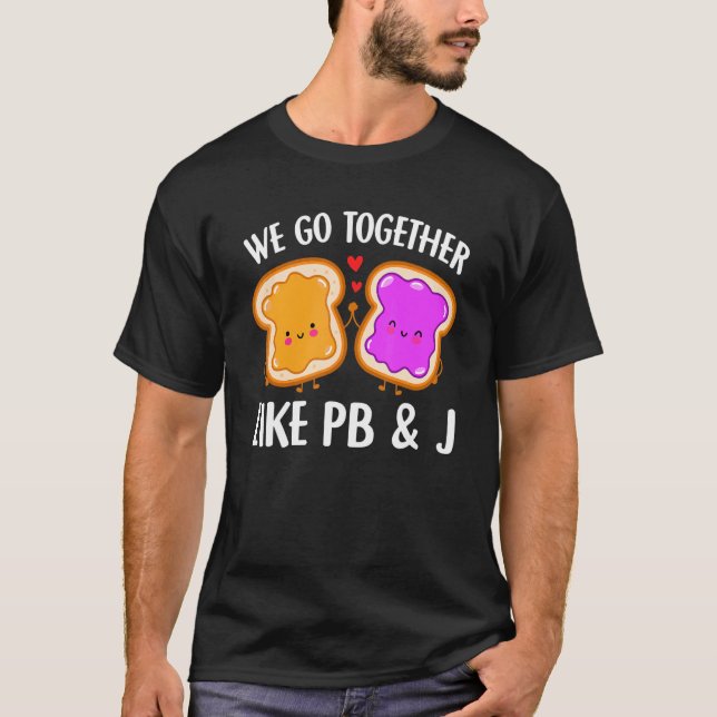 Camiseta Vamos Juntos Como Manteiga de amendoim PB e J e Ge (Frente)