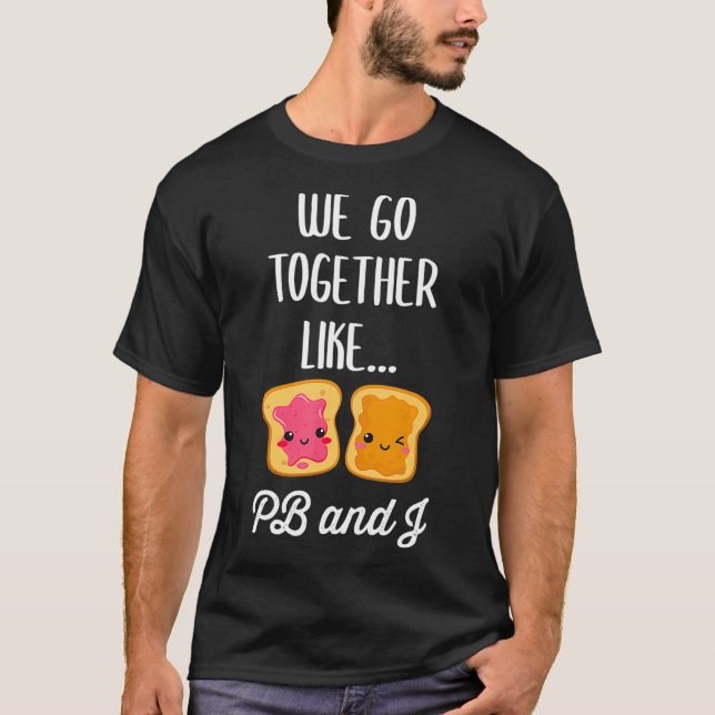 Camiseta Vamos Juntos Como PB e J Cute Match (Frente)