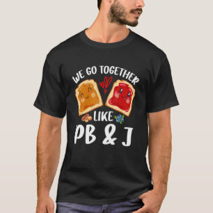 Camiseta Vamos Juntos Como PB e J - Manteiga de amendoim e