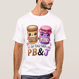 Camiseta Vamos juntos como PB e J para o dia de Velentine