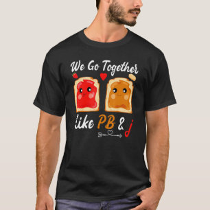 Camiseta Vamos Juntos Como Pb & J Peanut Butter Jelly Cu