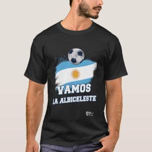 Camiseta Vamos La Albiceleste Futebol Negro