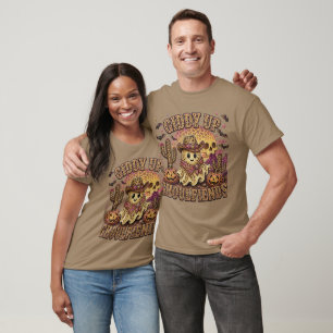 Camiseta Vamos lá, amiga fantasma! Traga um charme ocidenta