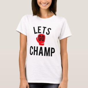 Camiseta Vamos Lá Campeão Gráfico Boxe 