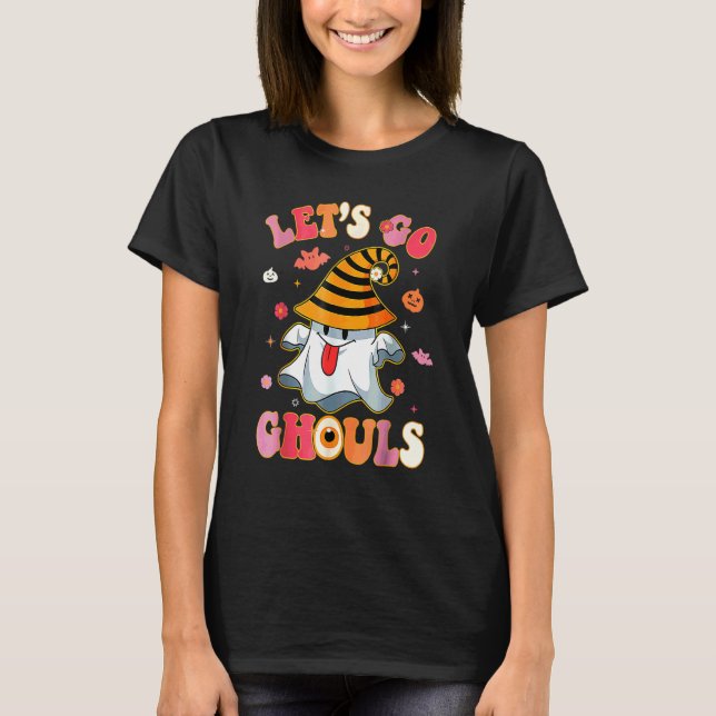 Camiseta Vamos Lá Espíritos Fantasma Com Flores Fantasia De (Frente)