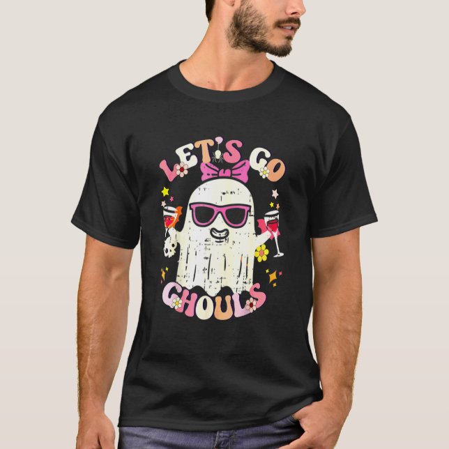 Camiseta Vamos Lá Espíritos Fantasma Com Flores Fantasia De (Frente)